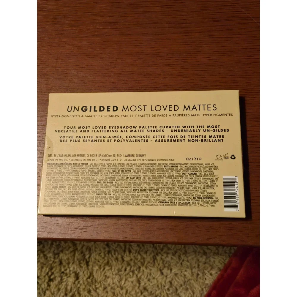 Milani Ungilded Most Loved Mattes Eyeshadow Palette 12 Hyper-Pigmented Shades